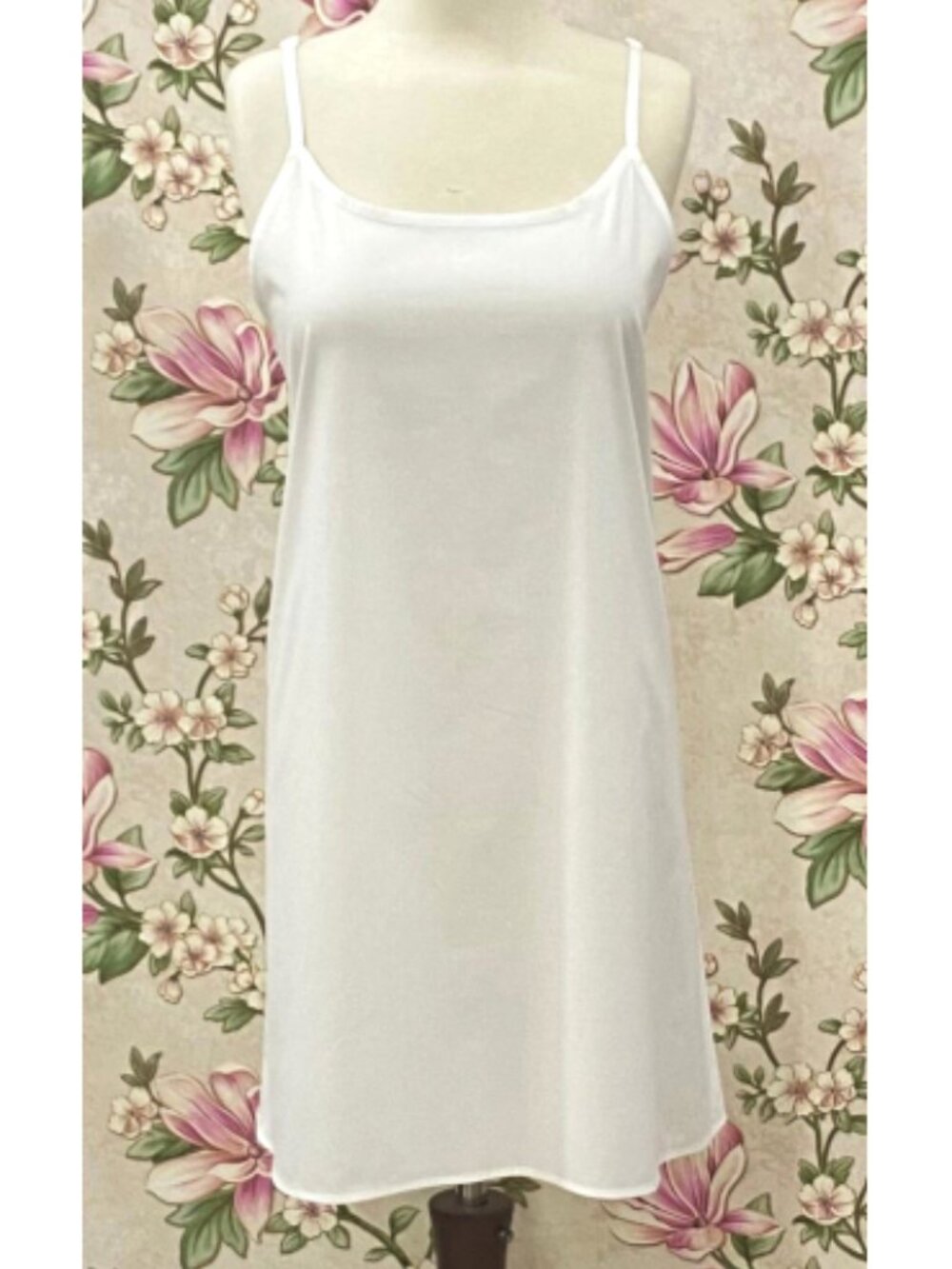 SoieRose White Cotton Matching Slip for Victorian Nightgown, 100% Cotton-SR-1268